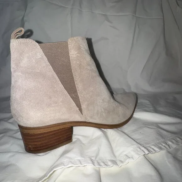 Marc Fisher Taupe Suede Pointed Toe Booties - Picture 7 of 7
